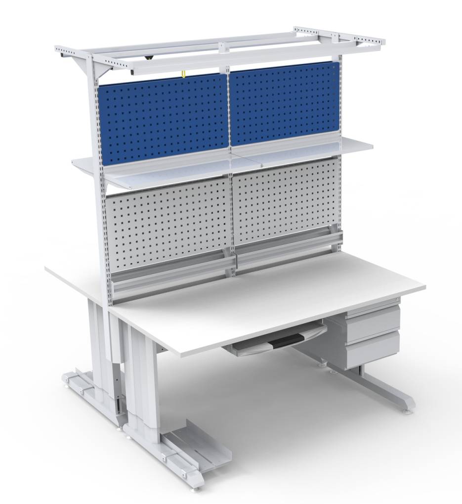 Double‑Sided Workbench for Two-Person Workstations