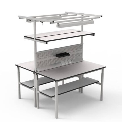 Anti-Static ESD Double-Sided Bench – Dual Workstation Solution
